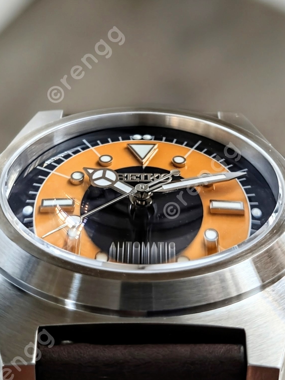 38mm DressWatch Seiko TMI VH31 "The Eye" Mod Watch Smooth Sweep Second Sapphire - Picture 9 of 12